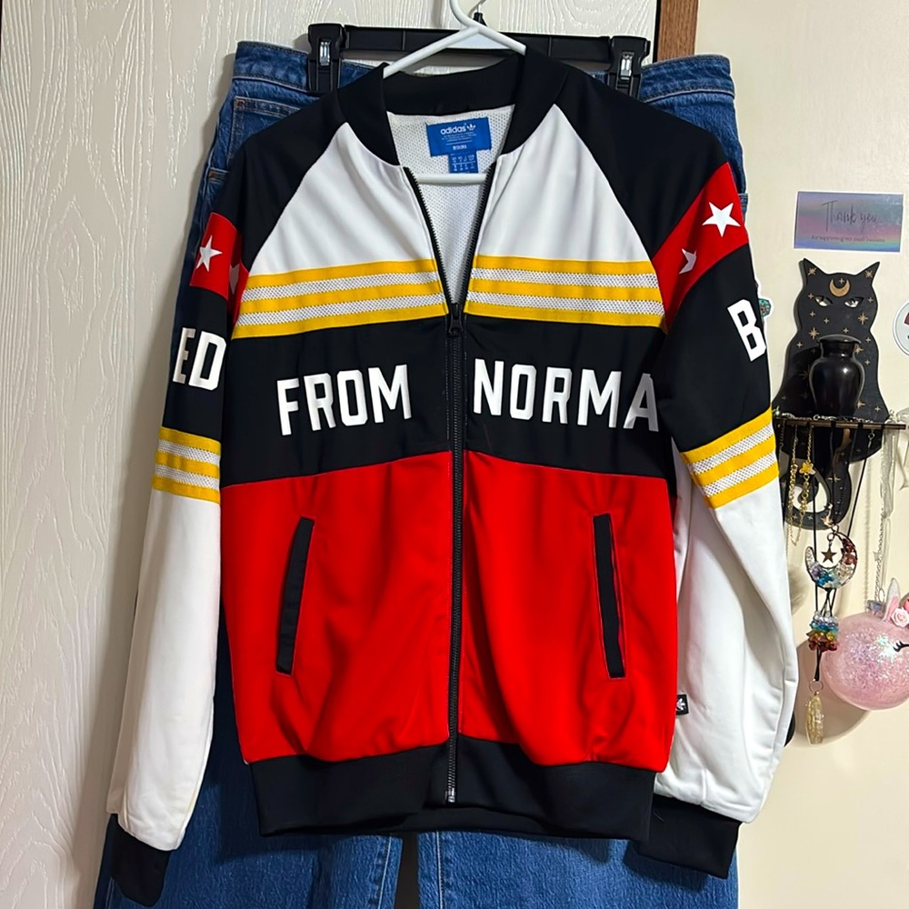 Adidas Rita Ora edition w/matching sneakers. Jacket Women’s S Sneakers are 8.5.